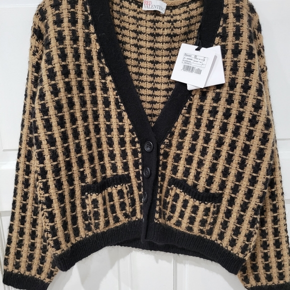 RED Valentino V-neck woven cardigan - Picture 8 of 12